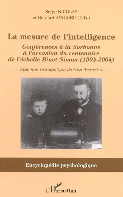 La mesure de l'intelligence - Bernard Andrieu, Serge Nicolas - Editions L'Harmattan