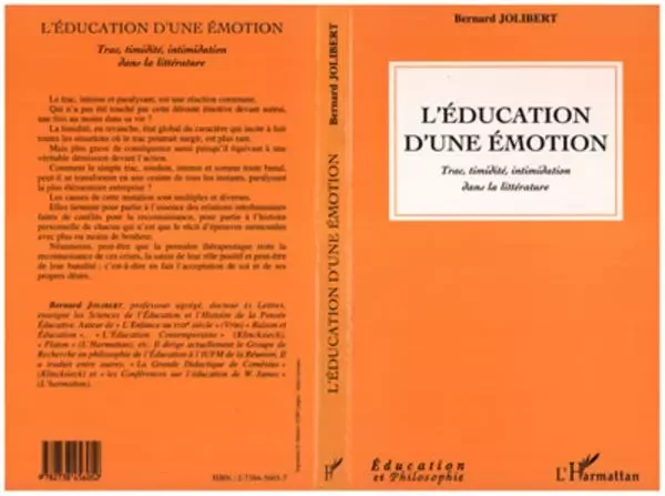 L'éducation d'une émotion - Bernard Jolibert - Editions L'Harmattan