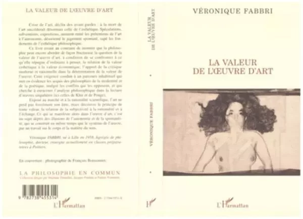 LA VALEUR DE L'OEUVRE D'ART - Véronique Fabbri - Editions L'Harmattan