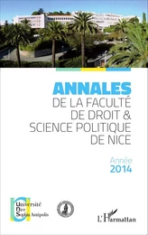 Annales de la faculté de droit et science politique de Nice