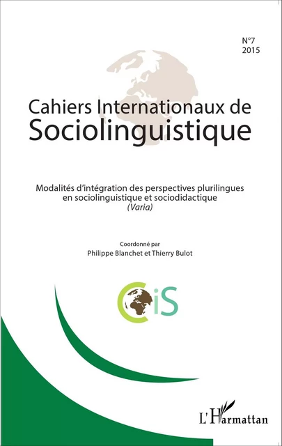 Modalités d'intégration des perspectives plurilingues en sociolinguistique et sociodidactique (Varia) -  - Editions L'Harmattan