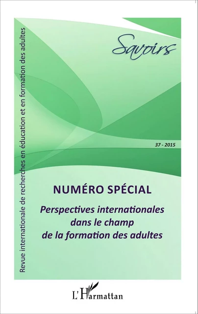 Perspectives internationales dans le champ de la formation des adultes - Solveig Oudet - Editions L'Harmattan