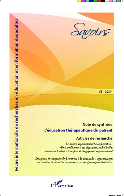 L'éducation thérapeutique du patient - Joris Thievenaz, Étienne Bourgeois, Régine Clottu, Isabelle Bosset - Editions L'Harmattan