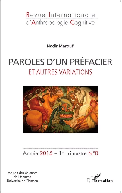 Paroles d'un préfacier - Nadir Marouf - Editions L'Harmattan