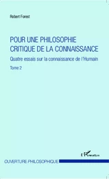 Pour une philosophie critique de la connaissance