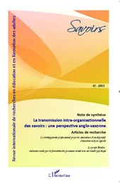 La transmission intra-organisationnelle des savoirs : une perspective anglo-saxonne