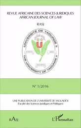 Revue africaine des sciences juridiques N° 1/2016