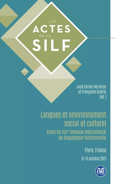 Langues et environnement social et culturel - José-Carlos Herreras, Françoise Guérin - EME Editions