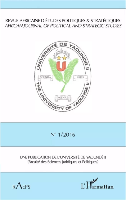 Revue africaine n° 1 / 2016 d'études politiques & stratégiques -  - Editions L'Harmattan