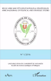 Revue africaine n° 1 / 2016 d'études politiques & stratégiques