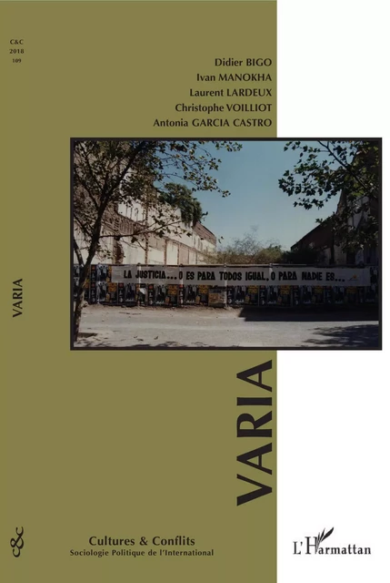 Varia - Didier Bigo, Ivan Manokha, Laurent Lardeux, Christophe Voilliot, Antonia Garcia Castro - Editions L'Harmattan