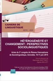 Hétérogénéité et changement : perspectives sociolinguistiques