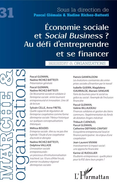 Economie sociale et Social Business ? - Pascal Glémain, Nadine Richez-Battesti - Editions L'Harmattan