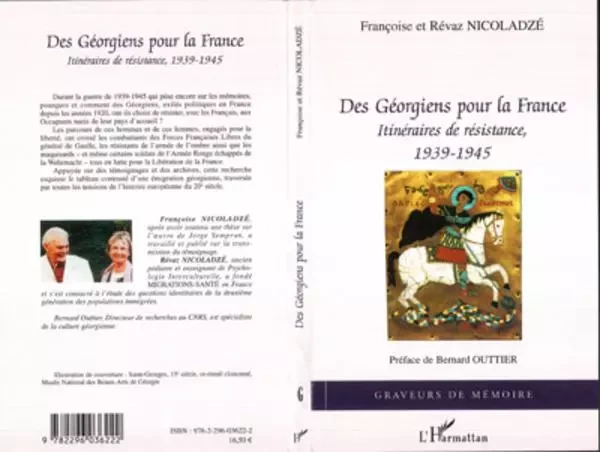 Des Géorgiens pour la France - Françoise Nicoladzé - Editions L'Harmattan