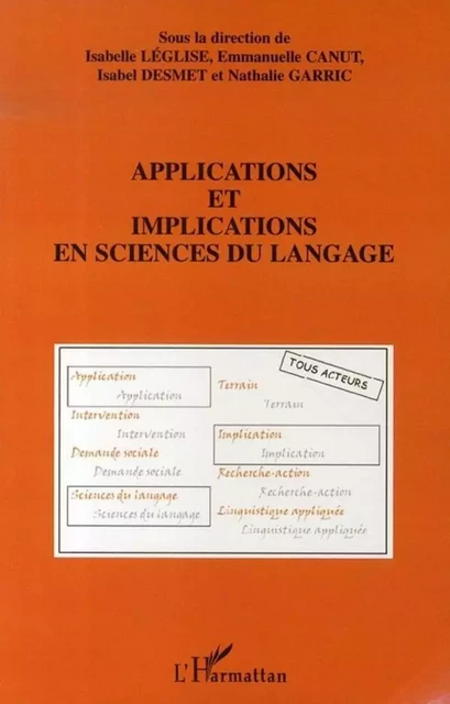 Applications et implications en sciences du langage - Isabelle Léglise - Editions L'Harmattan