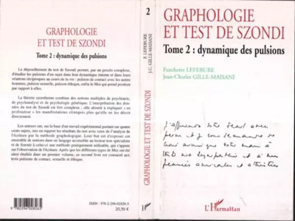 Graphologie et test de Szondi - Jean-Charles Gille, Fanchette Lefebure - Editions L'Harmattan