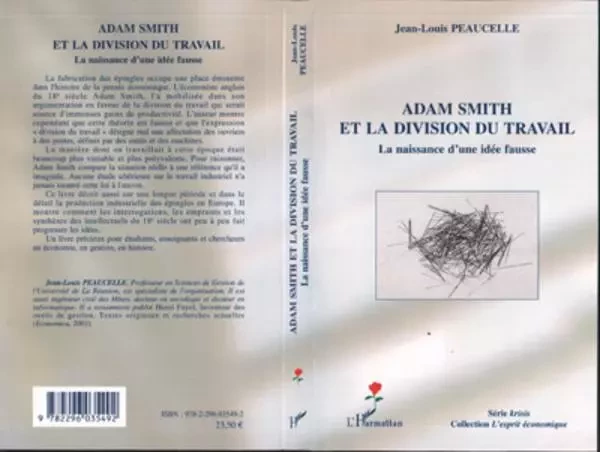 Adam Smith et la division du travail - Jean-Louis Peaucelle - Editions L'Harmattan