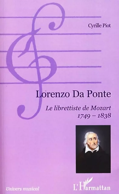 Lorenzo Da Ponte - Cyrille Piot - Editions L'Harmattan