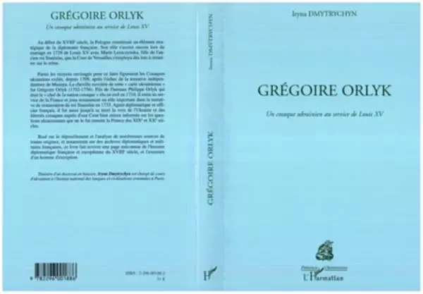 Grégoire Orlyk - Iryna Dmytrychyn - Editions L'Harmattan