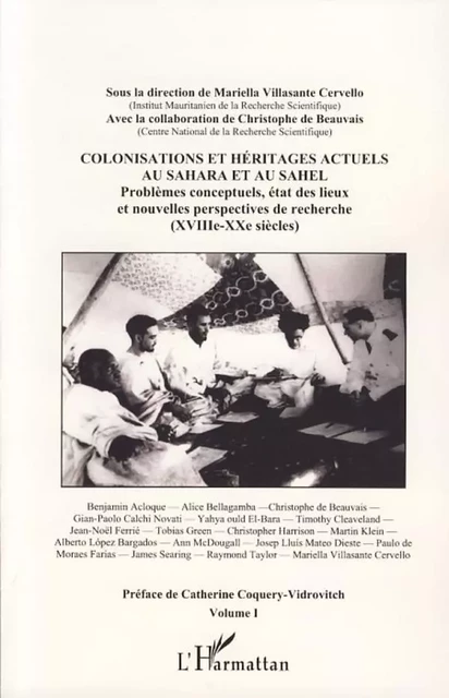 Colonisations et héritages actuels au Sahara et au Sahel - Mariella Villasante Cervello - Editions L'Harmattan