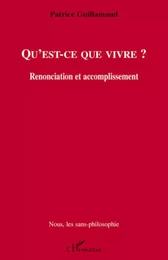 Qu'est-ce que vivre ?