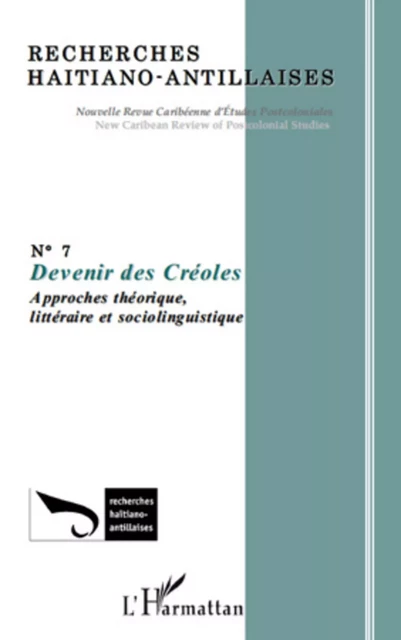 Devenir des Créoles - Fritz Calixte, Edelyn Dorismond - Editions L'Harmattan