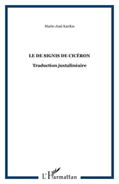 Le De signis de Cicéron