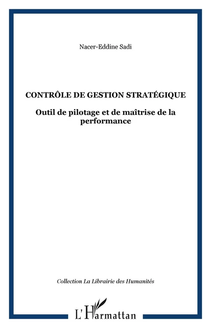 Contrôle de gestion stratégique - Nacer-Eddine Sadi - Editions L'Harmattan