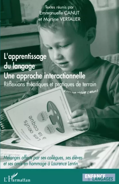 L'apprentissage du langage - Martine Vertalier, Emmanuelle Canut - Editions L'Harmattan