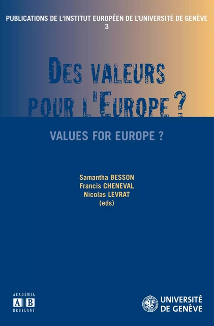 Des valeurs pour l'Europe ? -  - Academia