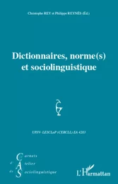 Dictionnaires, norme(s) et sociolinguistique