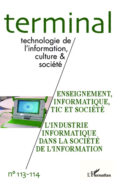 Enseignement, informatique, TIC et société -  - Editions L'Harmattan