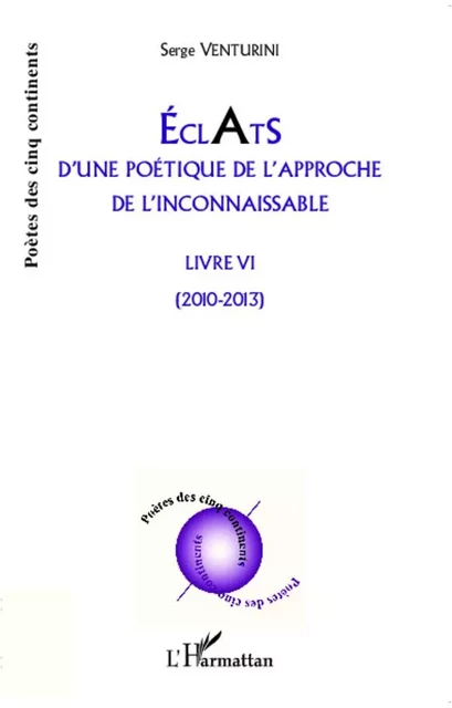 Eclats d'une poétique de l'approche de l'inconnaissable - Serge Venturini - Editions L'Harmattan