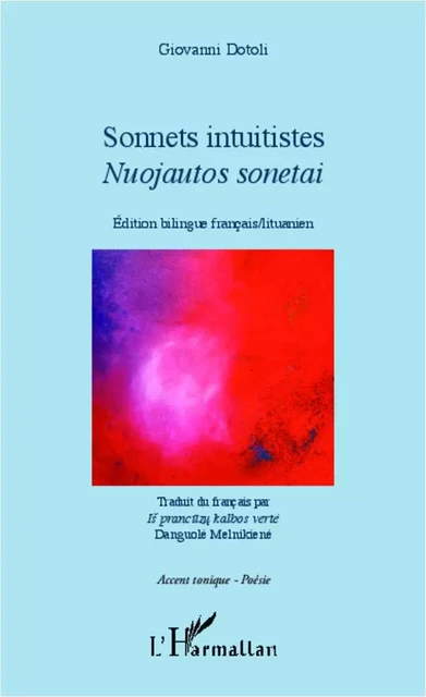 Sonnets intuitistes - Giovanni Dotoli - Editions L'Harmattan