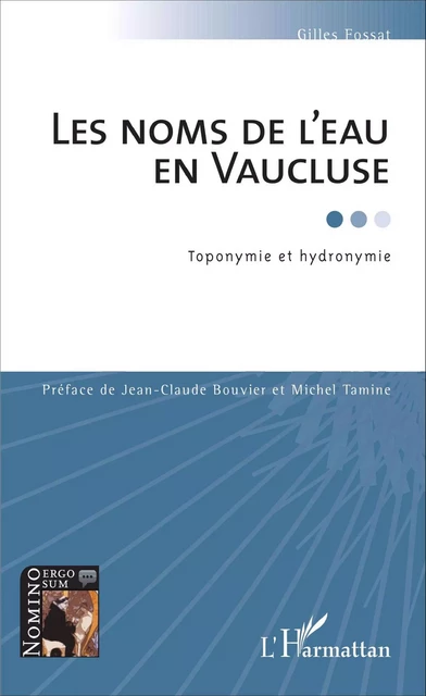 Les noms de l'eau en Vaucluse - Gilles Fossat - Editions L'Harmattan