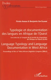 Typologie et documentation  des langues en Afrique de l'Ouest