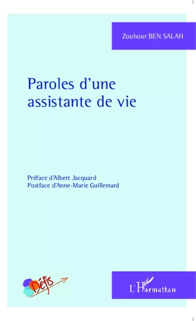 Paroles d'une assistante de vie - Zouhour Ben Salah - Editions L'Harmattan