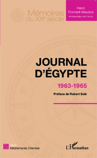 Journal d'Egypte - Henri Froment-Meurice - Editions L'Harmattan