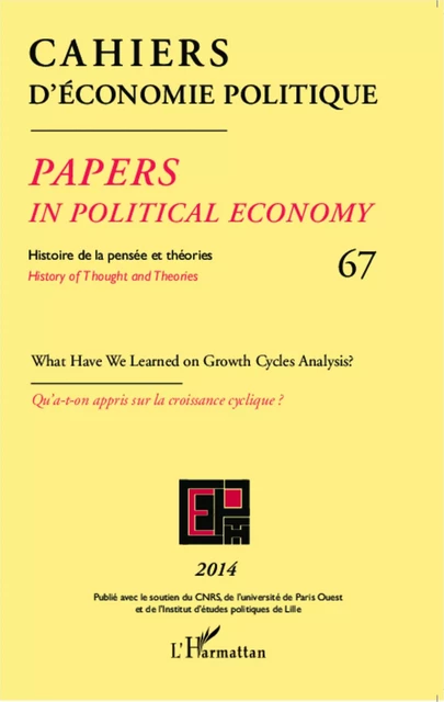 What have we learned on growth cycles analysis ? Qu'a-t-on appris sur la croissance cyclique ? -  - Editions L'Harmattan