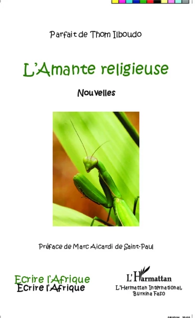 L'Amante religieuse - Parfait de Thom Ilboudo - Editions L'Harmattan