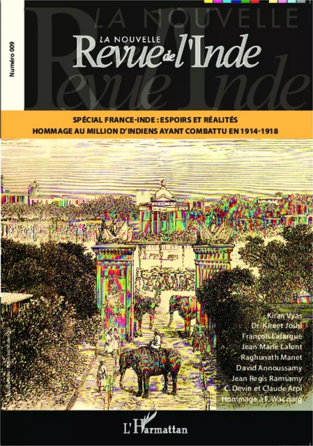 Spécial France-Inde : espoirs et réalité - Jean Marie Lafont, Raghunath Manet, David Annoussamy, Jean Regis Ramsamy, C. Devin, Claude Arpi, Kiran Vyas, Kireet Joshi, François Lafargue - Editions L'Harmattan