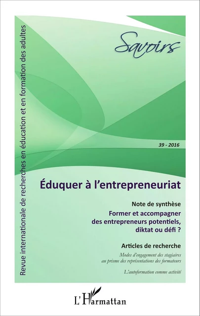 Éduquer à l'entrepreneuriat -  - Editions L'Harmattan