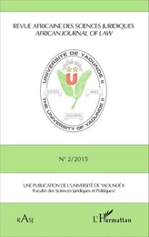 Revue africaine des sciences juridiques n° 2 /2015