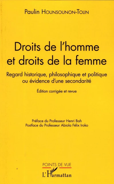 Droits de l'homme et droit de la femme - Paulin Hounsounon-Tolin - Editions L'Harmattan