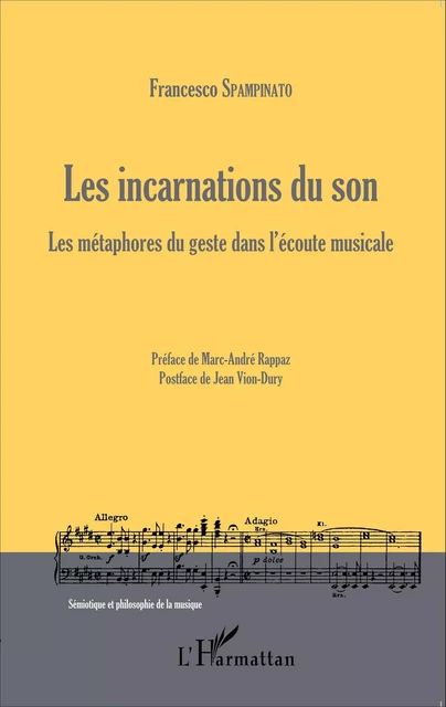 Les incarnations du son - Francesco Spampinato - Editions L'Harmattan