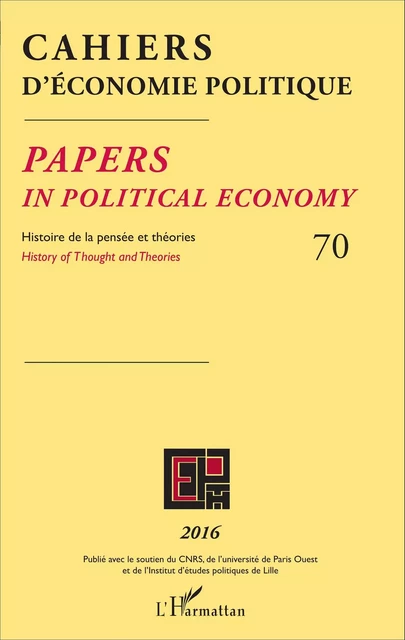 Cahiers d'économie politique 70 -  - Editions L'Harmattan