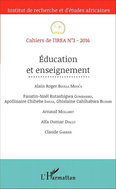 Education et enseignement -  - Editions L'Harmattan