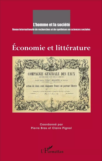 Economie et littérature - Pierre Bras, Claire Pignol - Editions L'Harmattan