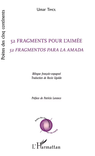 52 fragments pour l'aimée - Mohammad Umar Goolam Hossen Timol - Editions L'Harmattan