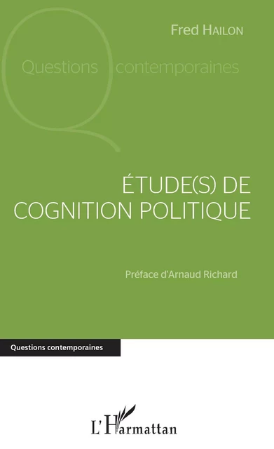 Étude(s) de cognition politique - Fred Hailon - Editions L'Harmattan